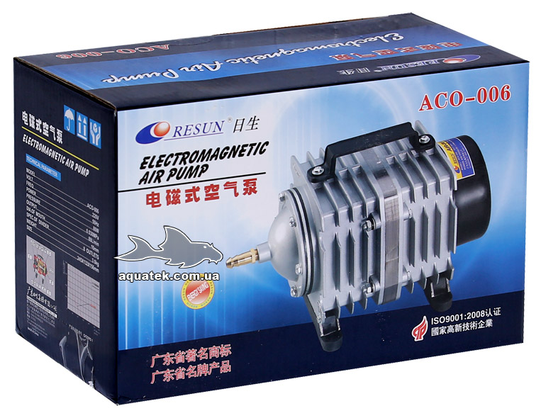 Компрессор RESUN ACO-006 - поршневой компрессор для аквариумов и прудов, 88 л/мин. Компрессор RESUN ACO-006 - поршневой компрессор для аквариумов и прудов, 88 л/мин.